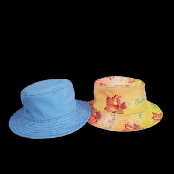 Hard to Find NWOT Men BLUE SKY INN Motif-print Reversible Bucket Hat - Picture 1 of 11